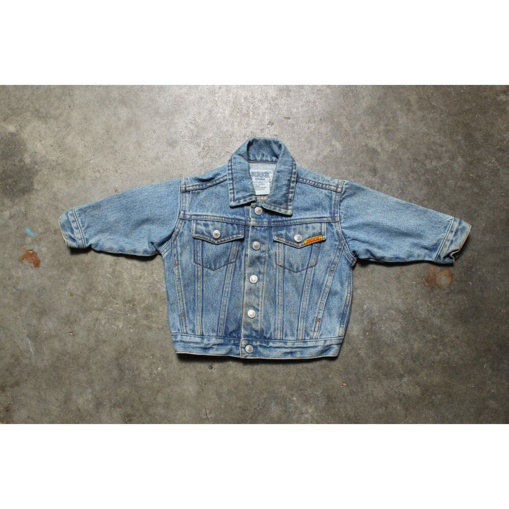 Vintage 90's Distressed Jordache Button Snap Jean Jacket - 24 Months